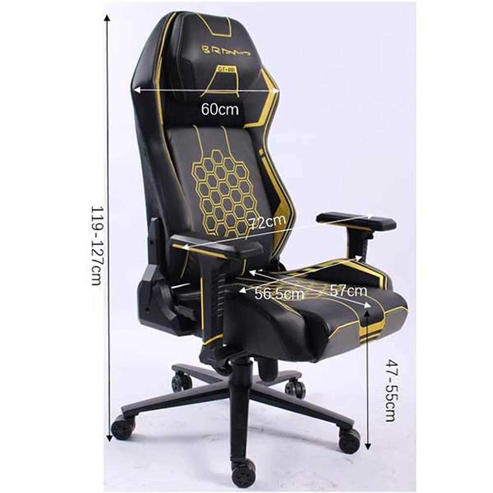 Геймърски стол RFG Game On черно-жълт